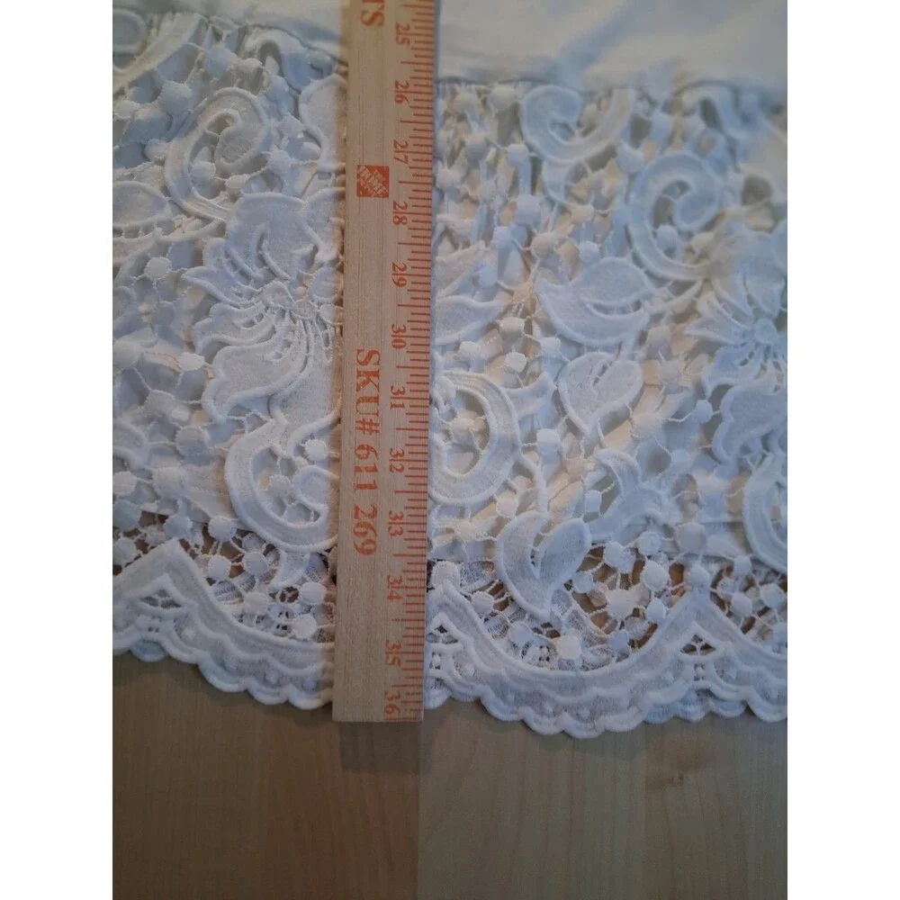 Oddi White Lace Bottom Dress Stretchy Extender See Measurements For Size NWT